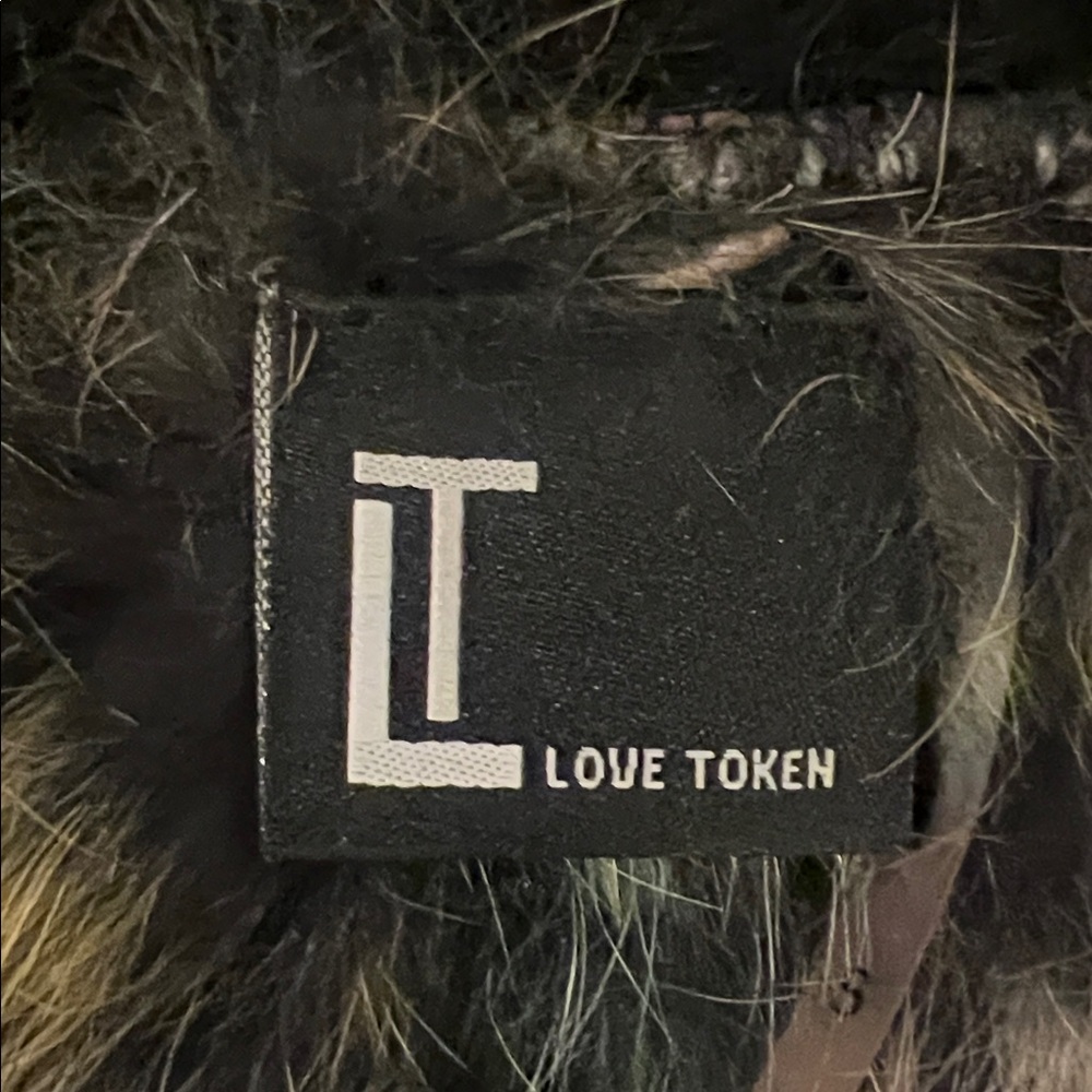 Love Token Earthy Faux Fur Vest - rabbit and Racoon Fur - Picture 2 of 3